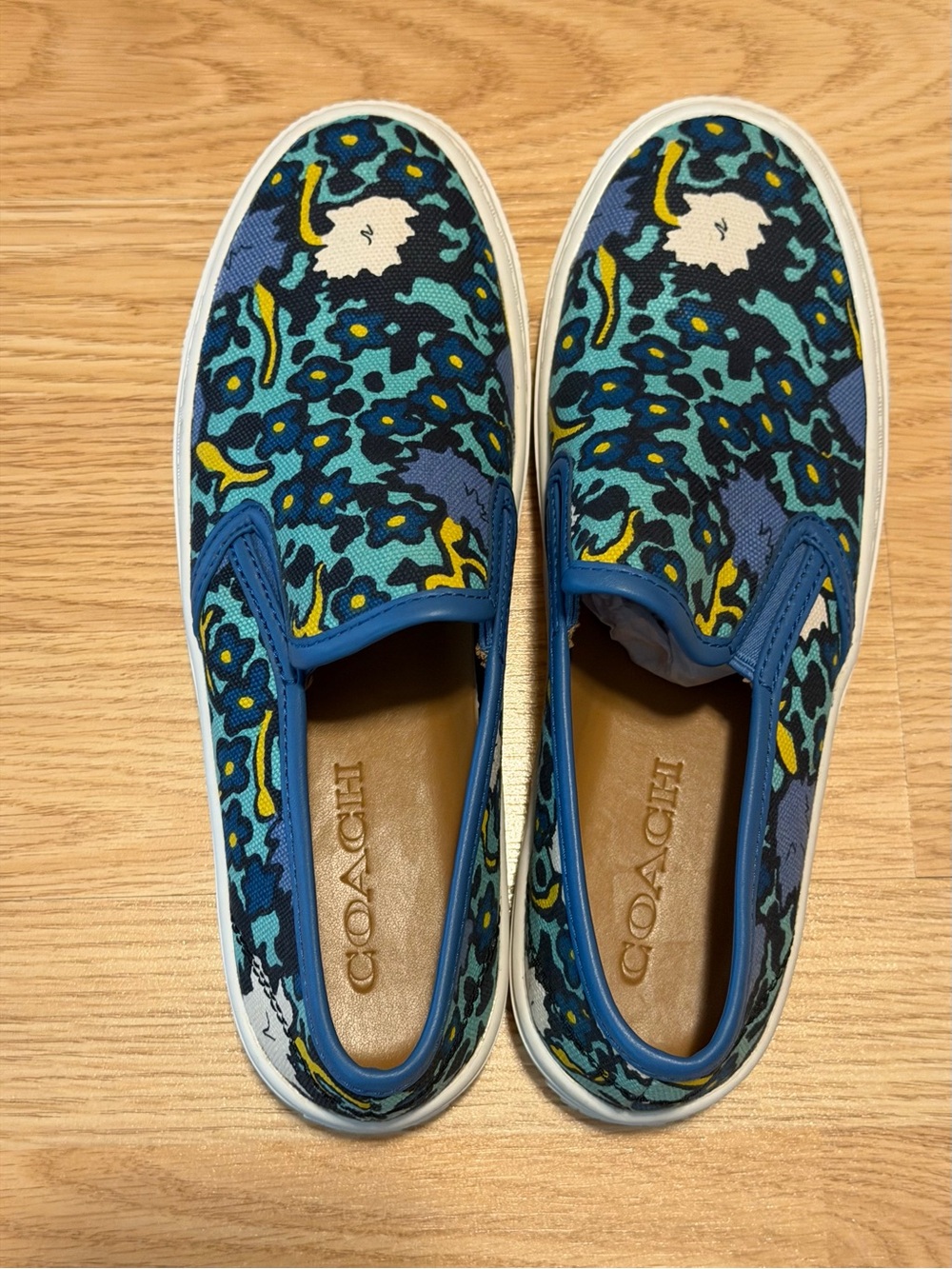 Coach Slip-On Sneakers in Blue Floral Camouflage